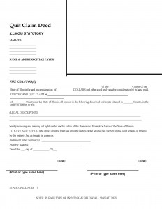 illinois quit claim deed form